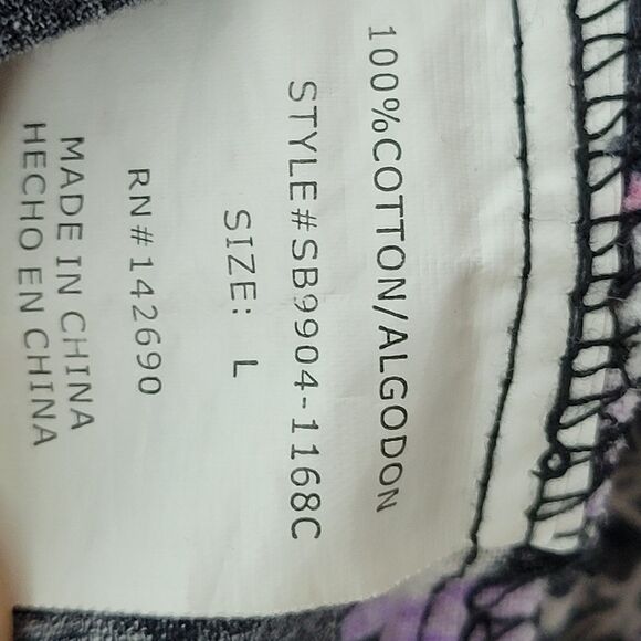 Scrubs Womens Sz L Black Owl Short Sleeve Scrubs Top - Picture 7 of 11